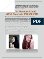 Ertos Body Cream Whitening Untuk Wajah Asli Original Bpom 085315256807 Makassar Medan Pontianak
