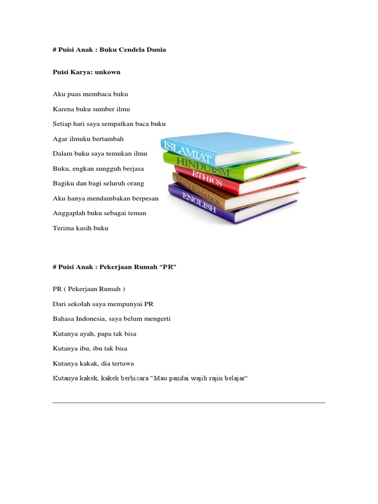 Puisi Anak Pdf