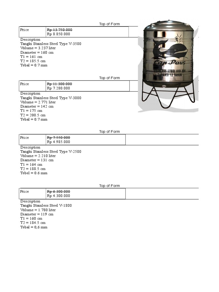 Price Spek Tandon Stenlis