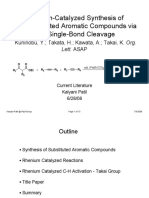 Rhenium-Catalyzed Synthesis of Multisubstituted Aromatic Compounds Via C-C Single-Bond Cleavage