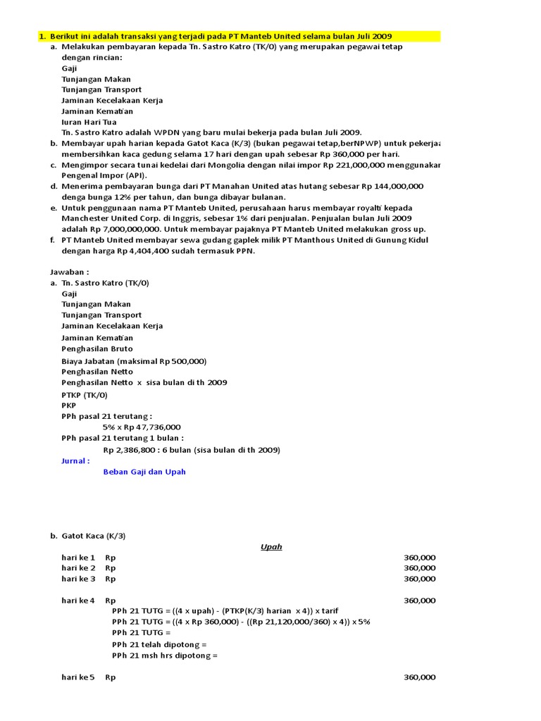 34+ Contoh Jurnal Pph 21 Gross Up Gif