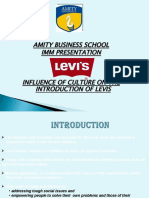 AMITY BUSINESS SCHOOL IMM PRESENTATION-INFLUENCE OF CULTURE ON LEVIS INTRODUCTION