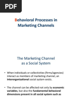 Behavioral Processes in Marketing Channels