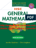 HSC General Mathematics Revision Guides PDF