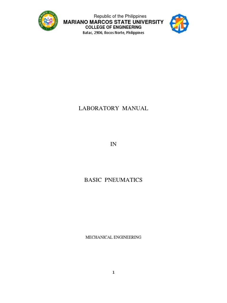Basic Pneumatics Laboratory Manual PDF Control System Cylinder