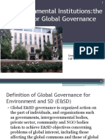 Environmental Institutions:the Need For Global Governance: Leonard Labaki IAF 407