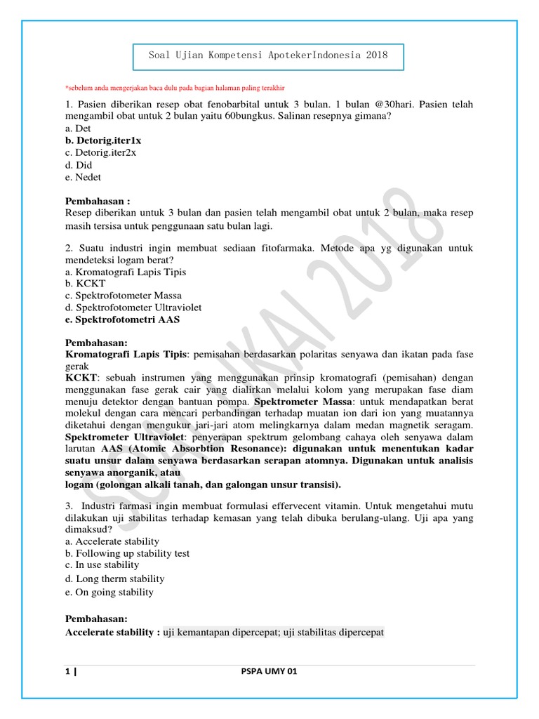 Contoh Soal Ukom Farmasi 2017 Pdf Erli Soal
