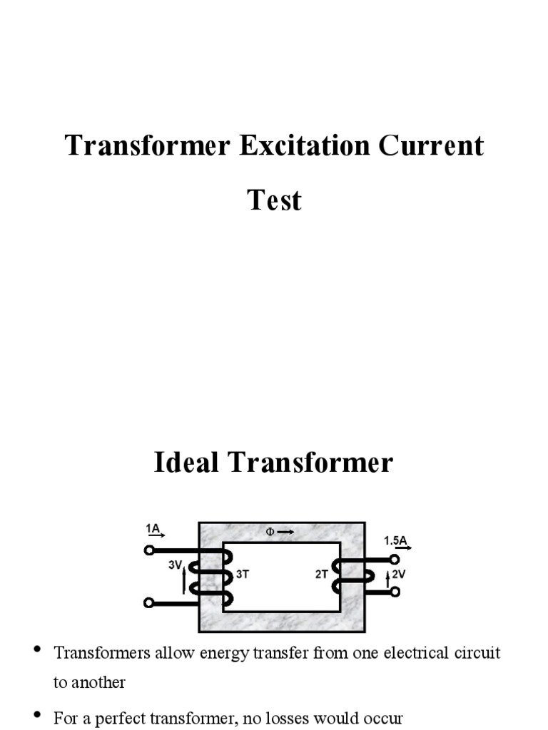 Transformer Excitation Current Testing | PDF | Transformer | Electric ...