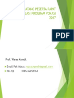 Selamat Datang Peserta Rapat Sinkronisasi Program Vokasi 2017