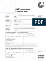 Application Form Life of Muslims in Germany 2017