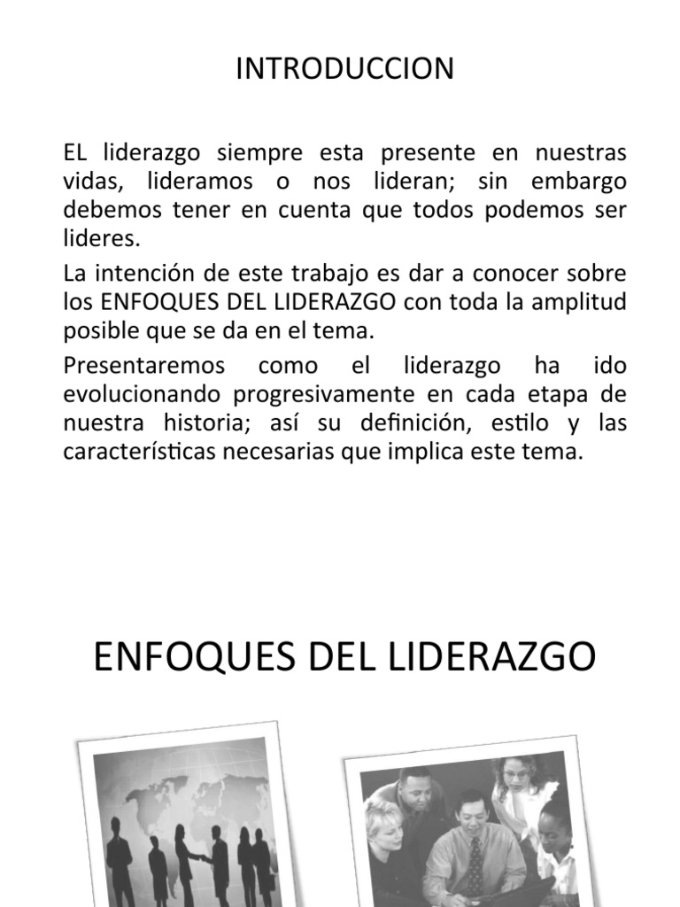 Enfoques y Estilos de Liderazgo | PDF | Liderazgo | Cognición