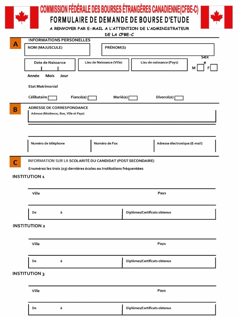 Formulaire D'inscription Cfbe Canada1 | PDF