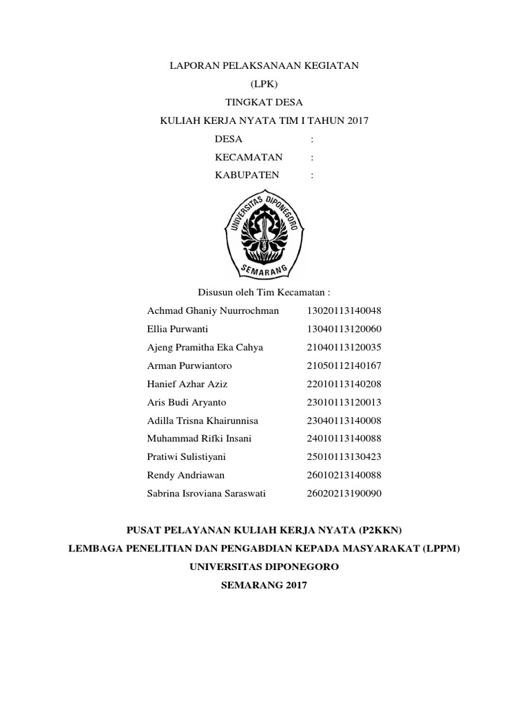 Format LPK | PDF | Karier & Perkembangan | Ilmu Sosial