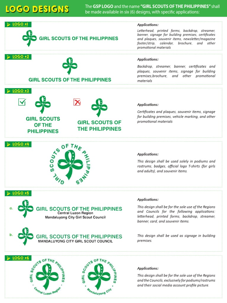 4 PAGE INSERT GSP Logo Guidelines Ed C PDF PDF Graphic Design Communication Design