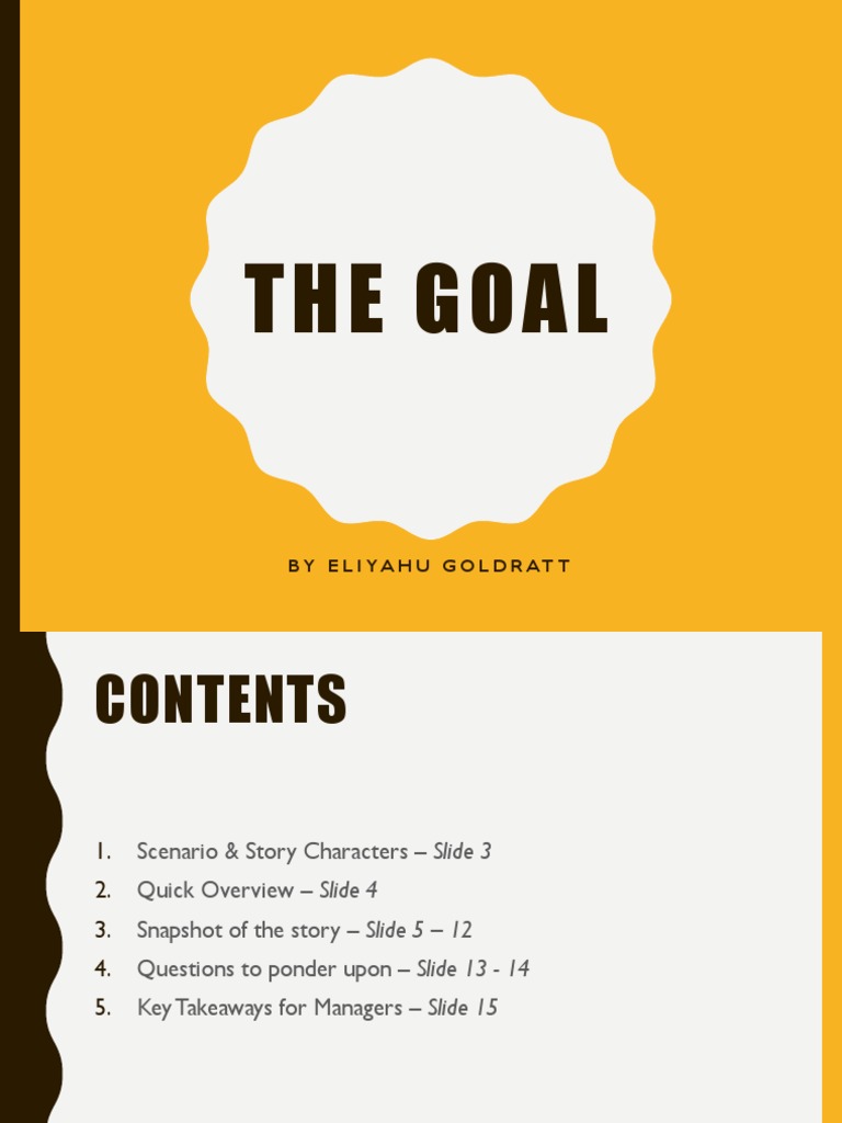 The GoalBook Review PDF Return On Investment Inventory