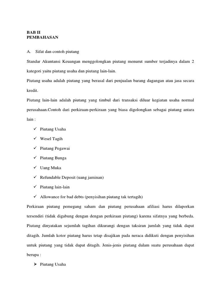 Perkiraan Piutang Pdf