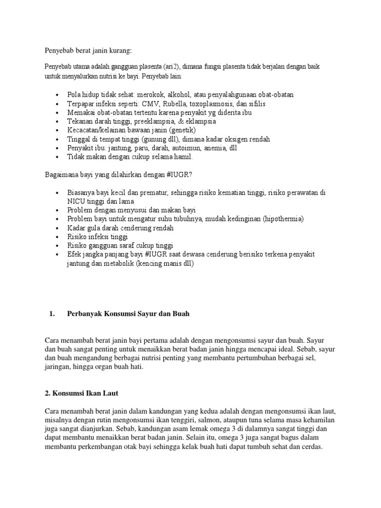 Penyebab Berat Janin Kurang Pdf