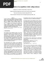 Numerical Simulation of An Amphibious Vehicle Sailing Resistance