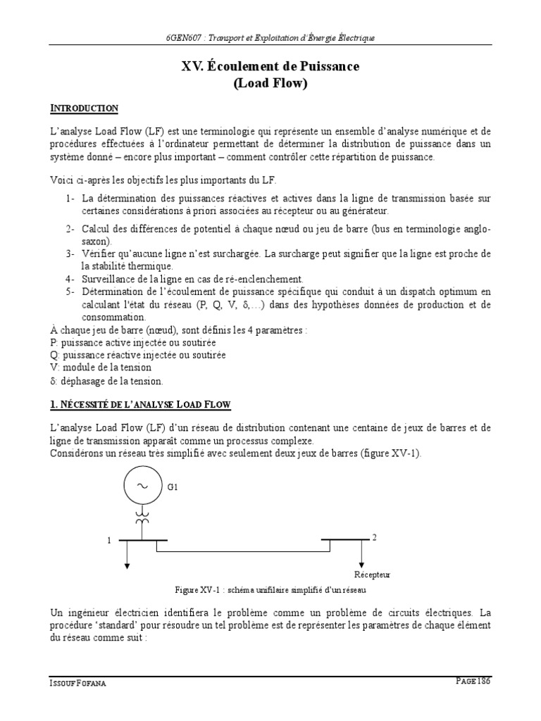 Que Représente La Ligne Puissance Sur Un Schéma Electrique 15 Load Flow | PDF | Réseau électrique | Puissance (physique)