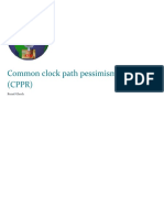 Common clock path pessimism removal (CPPR) techniques