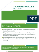 Treatment and Disposal By: Biological Methods