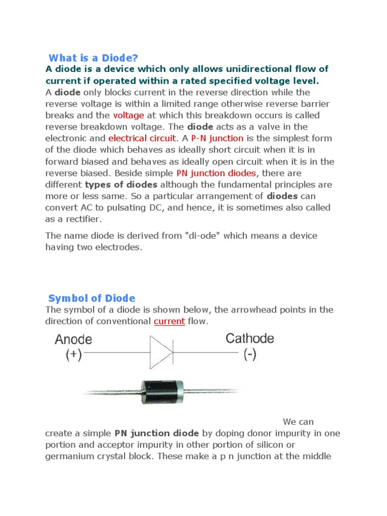What Is A Diode? | PDF | Field Effect Transistor | Bipolar Junction ...
