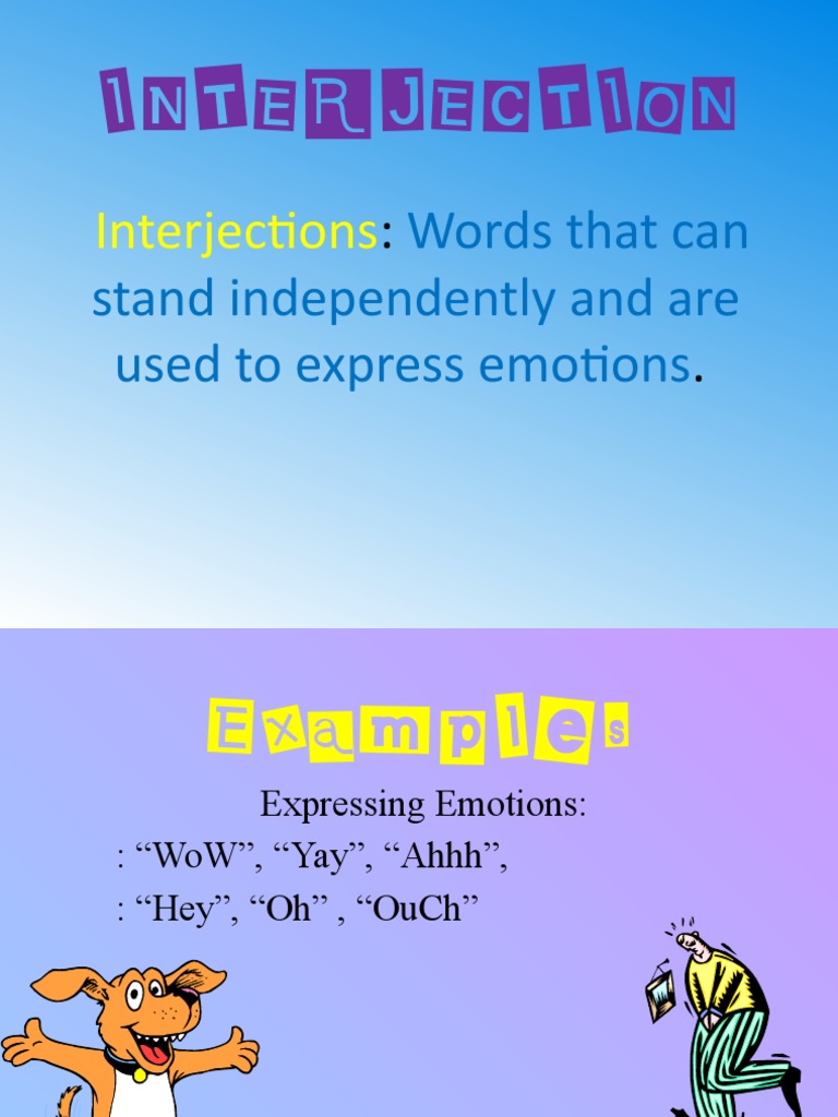Understanding Interjections and Emotions | PDF | Language Arts ...