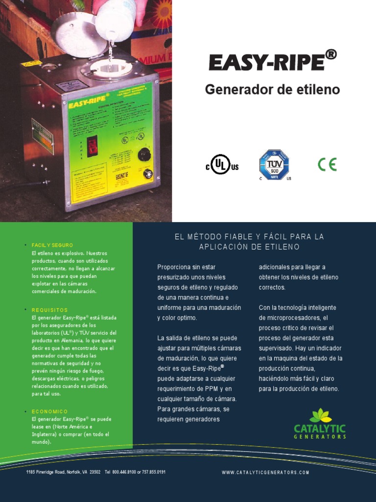 Generador de Etileno Easy Ripe | PDF | Naturaleza