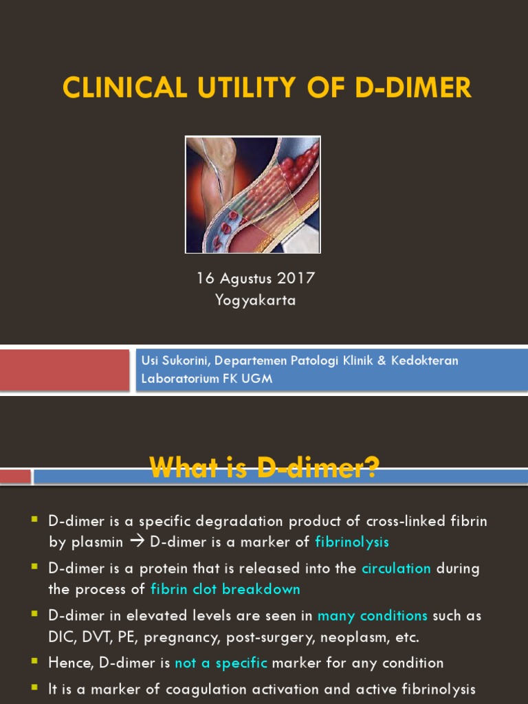 Clinical Utility of D-Dimer Testing | PDF | Thrombosis | Coagulation