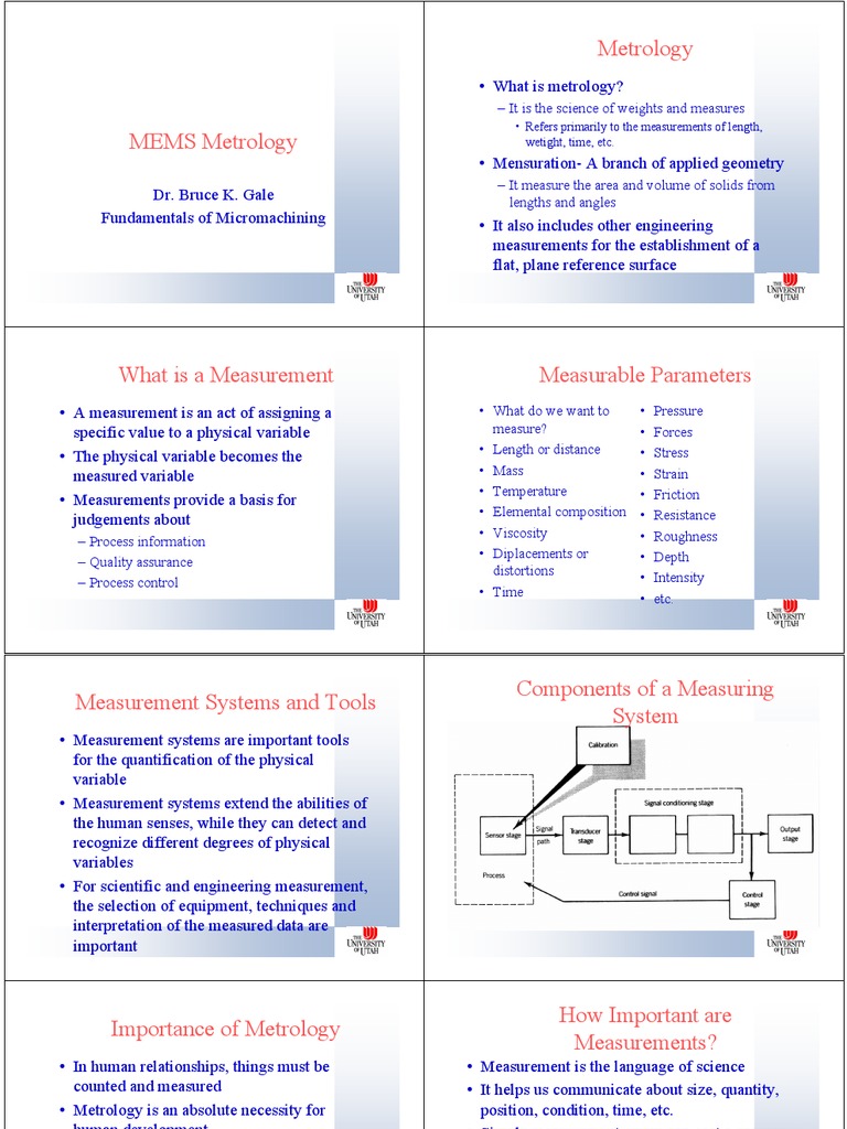 Lecture 19 MEMS Metrology | PDF