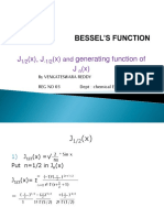 J (X), J (X) Generating Function of J (X) : by Venkateswara Reddy REG NO 03 Dept: Chemical Engg/M.Tech