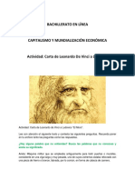 Carta de Leonardo Da Vinci A Ludovico