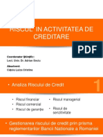 Riscul in Activitatea de Creditare