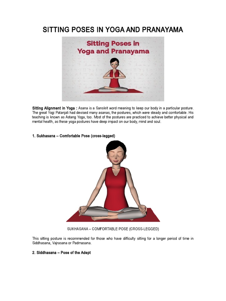 Sitting Poses in Yoga and Pranayama PDF Yoga Asana