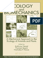 ECOLOGY and BIOMECHANICS A Mechanical Approach To The Ecology