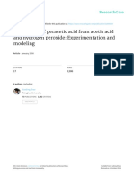 Preparation of Peracetic Acid From Acetic Acid and Hydrogen Peroxide Experimentation and Modeling