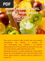 Ebook de Águas Aromatizadas, Sucos e Sobremesas