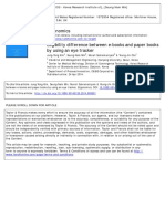 Legibility Difference Between E-books and Paper Books by Using an Eye Tracker