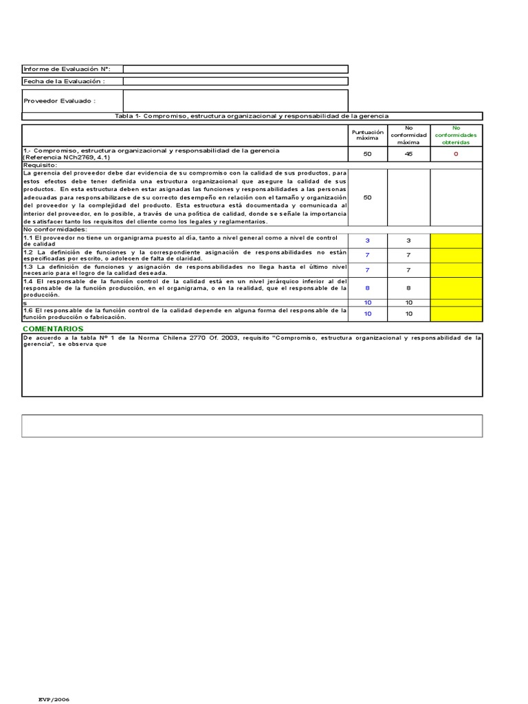 Evaluación de Proveedores ISO 9001 | PDF | Calibración | Calidad ...