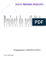 Proiect de Activitate Educatie Muzicala Prof. Oana Craciun