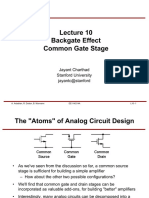 Backgate Effect Common Gate Stage: Jayant Charthad Stanford University Jayantc@stanford