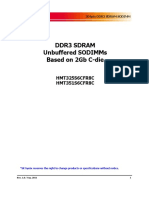 Ddr3 Sdram Unbuffered Sodimms Based On 2Gb C-Die: Hmt325S6Cfr8C Hmt351S6Cfr8C