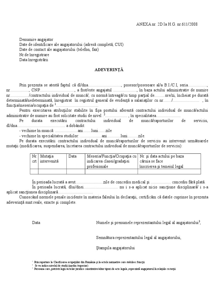 Model De Adeverinta Doc