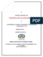 "Working Capital Management": Universal Sompo General Insurance Company LTD