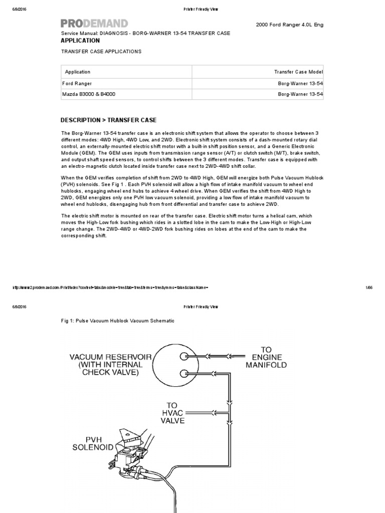 Ford Ranger 2000 Transfer Case Guide | PDF | Transmission (Mechanics ...