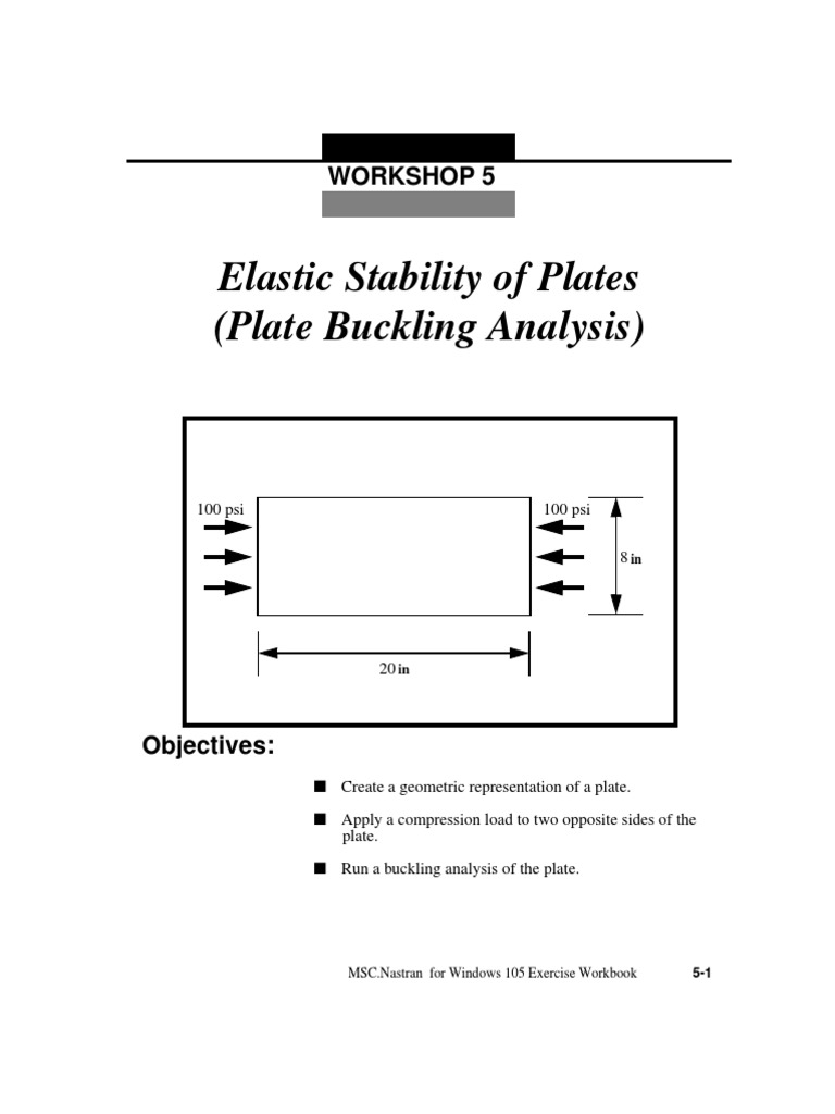 Plate Buckling Analysis in MSC.Nastran | PDF | Buckling | Elasticity ...