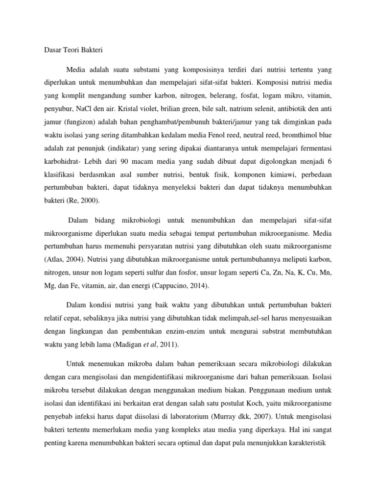 Dasar Teori Bakteri | PDF