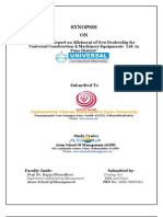 SYNOPSIS ON "A Project Report On Allotment of New Dealership For Universal Construction & Machinery Equipments Ltd. in Pune District"