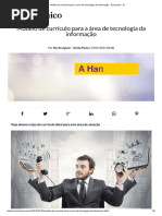 Modelo de Currículo Para a Área de Tecnologia Da Informação - Economia - IG