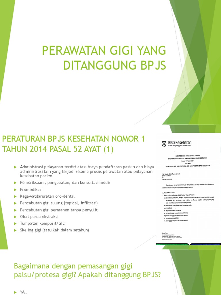 Perawatan Gigi Yang Ditanggung Bpjs